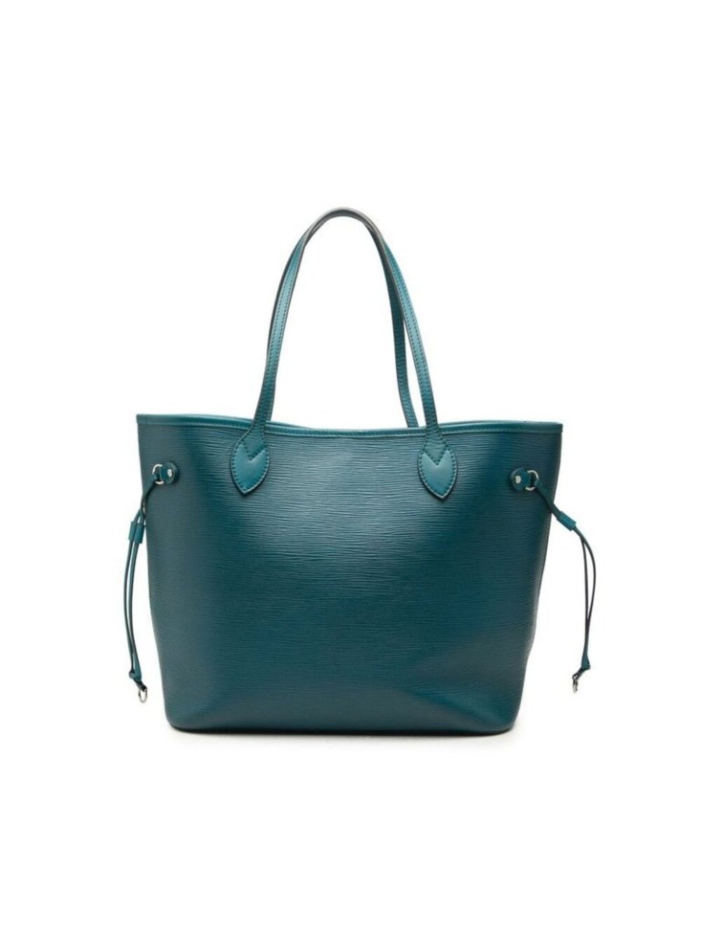 Louis Vuitton Epi Neverfull MM Tote Shoulder Bag Cyan Blue Green Leather